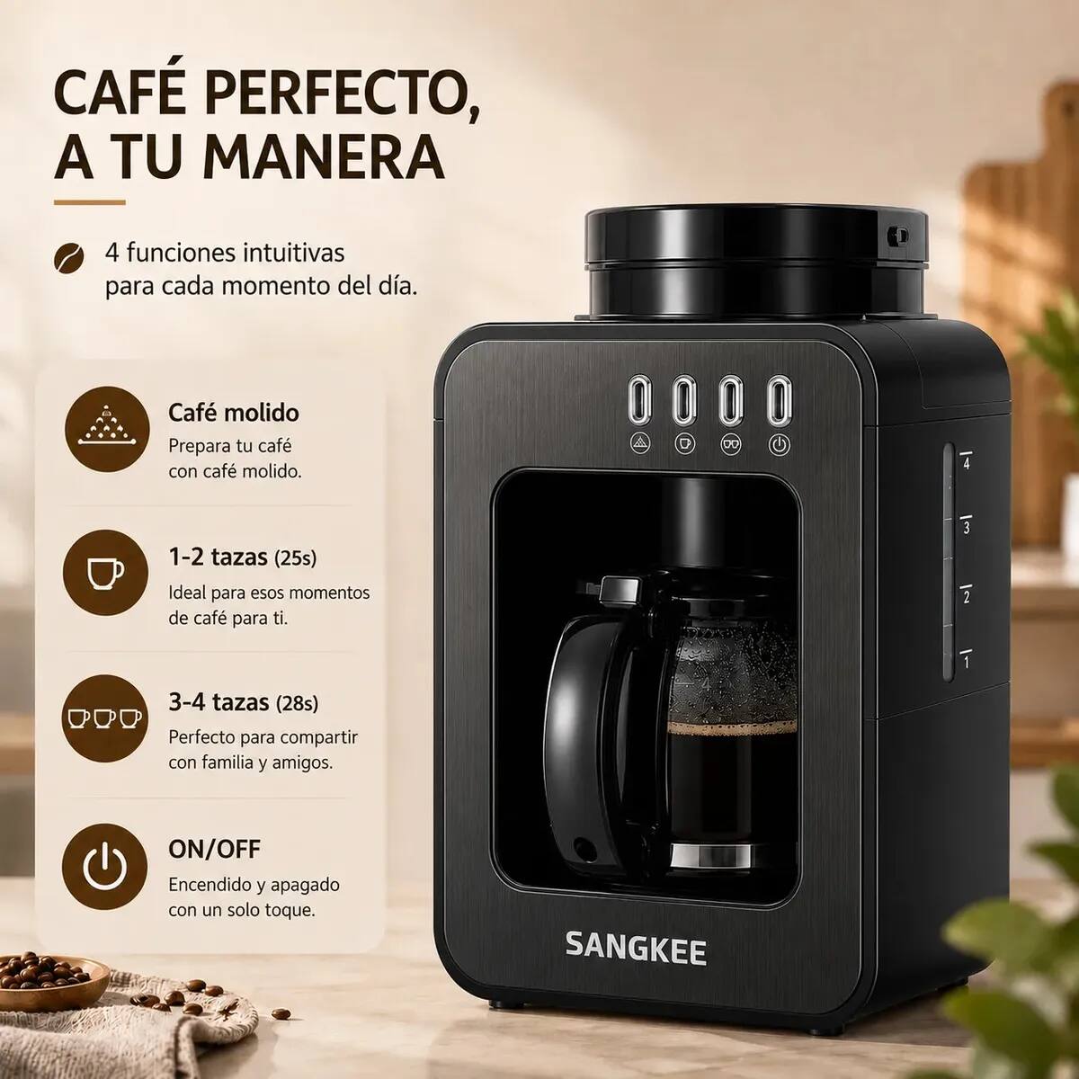Cafetera automática con molino integrado | Mercado Libre