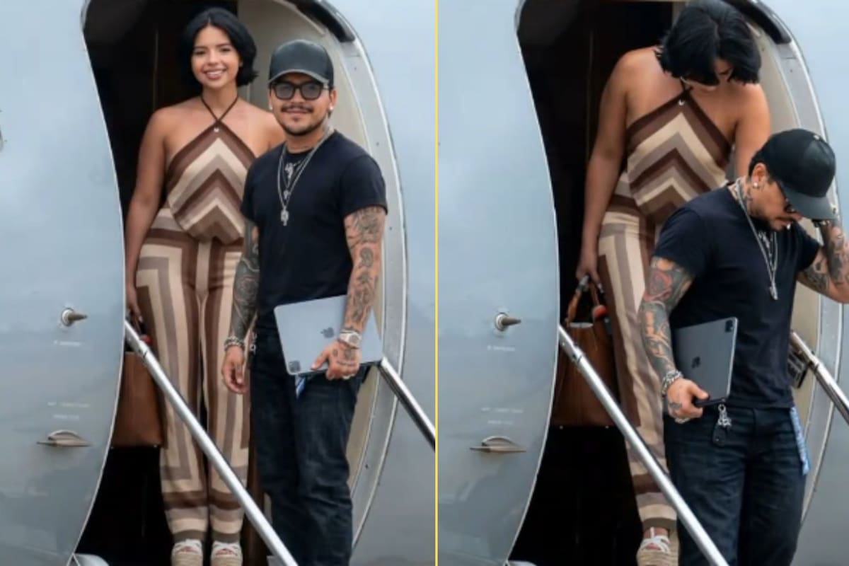 Christian Nodal llegó a Hermosillo junto a Ángela Aguilar días antes de su aniversario, acabando con los rumores de ruptura