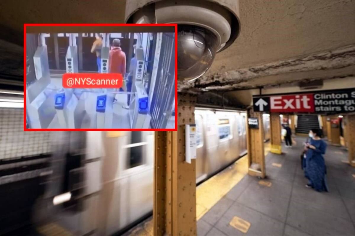 Video: Hombre es empujado a las vías del metro de Nueva York segundos antes de que pasara el tren de alta velocidad