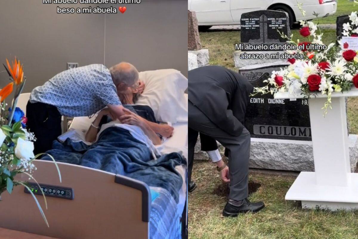 Abuelito da el último beso a su pareja de vida antes de recibir la eutanasia