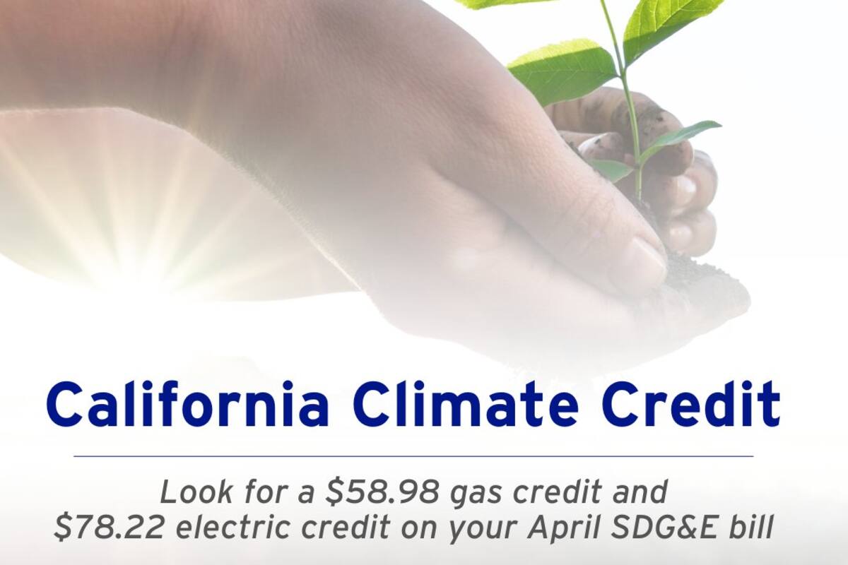 Consumidores de gas y electricidad en San Diego recibirán créditos en abril