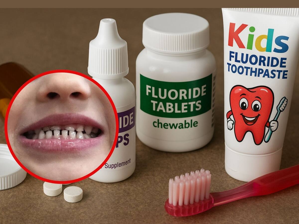 La FDA y Robert F. Kennedy Jr. buscan retirar del mercado los suplementos con flúor ingerible para niños. | Crédito: IA de ChatGPT/AP