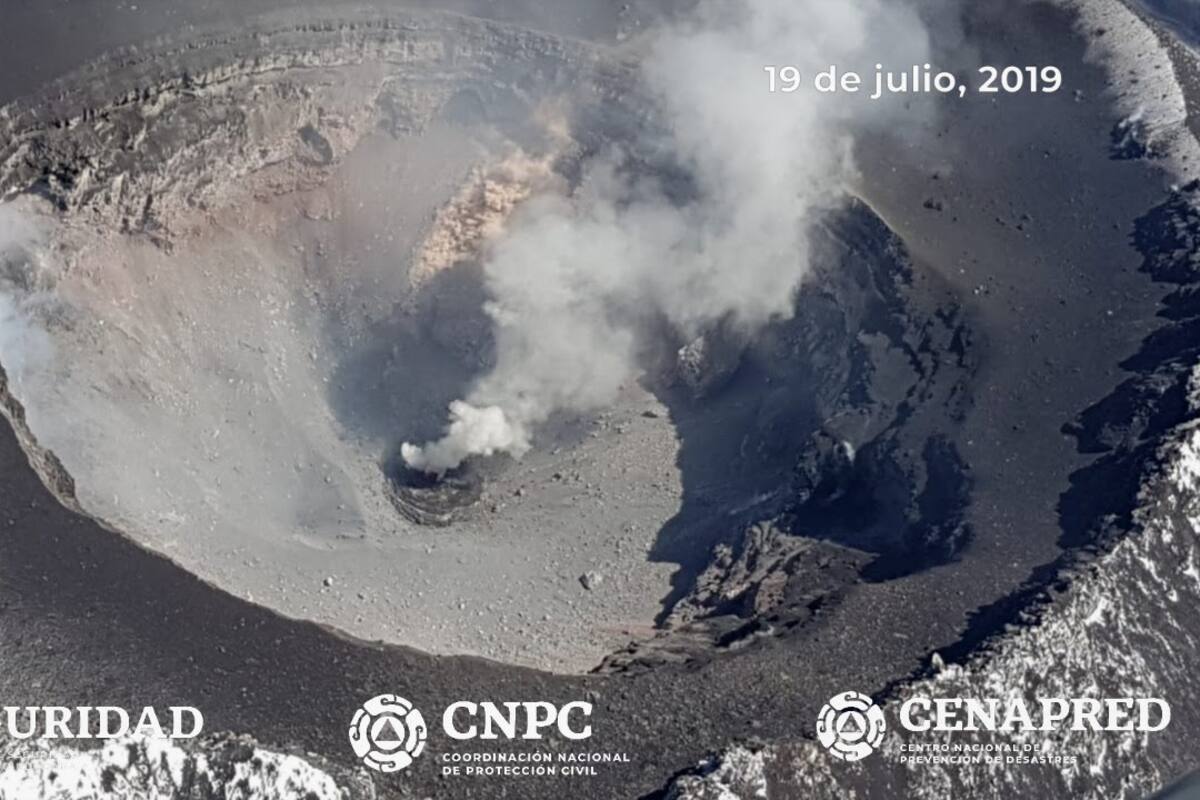 Descubren construcción de domo en el volcán Popocatépetl