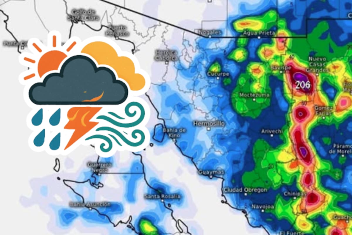 Tormentas eléctricas y calor extremo azotarán Sonora: autoridades advierten riesgo durante el fin de semana