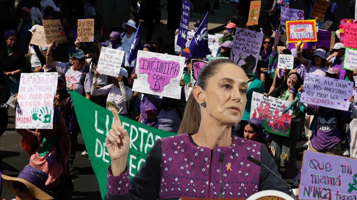 Sheinbaum afirma que las marchas del 8M en México fueron “en su mayoría pacíficas” y señala que los actos violentos fueron “muy minoritarios”
