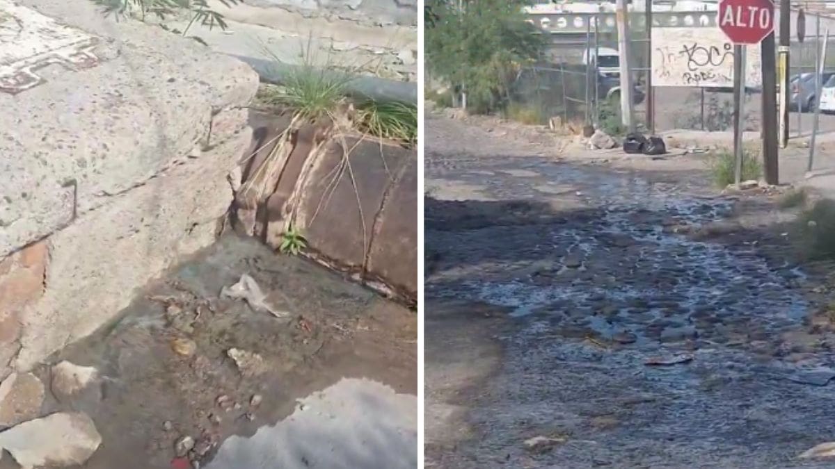 Una fuga de agua lleva más de un mes en la colonia Centro de Hermosillo y los vecinos reportan malos olores y cucarachas