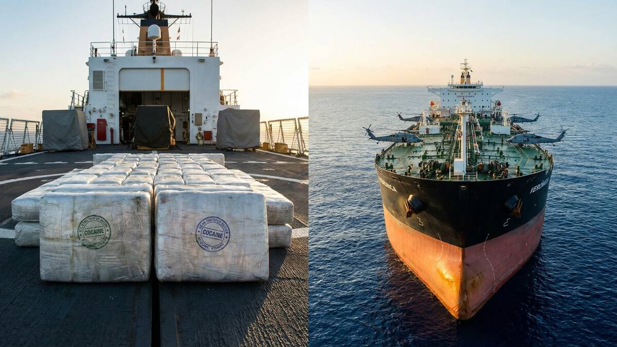 La Guardia Costera de Estados Unidos aseguró más de mil kilos de estupefacientes y un arma de fuego tras interceptar una lancha rápida en el Caribe, en una maniobra que coincide con la toma del petrolero Verónica y el inicio de la comercialización de crudo venezolano por 2,000 millones de dólares