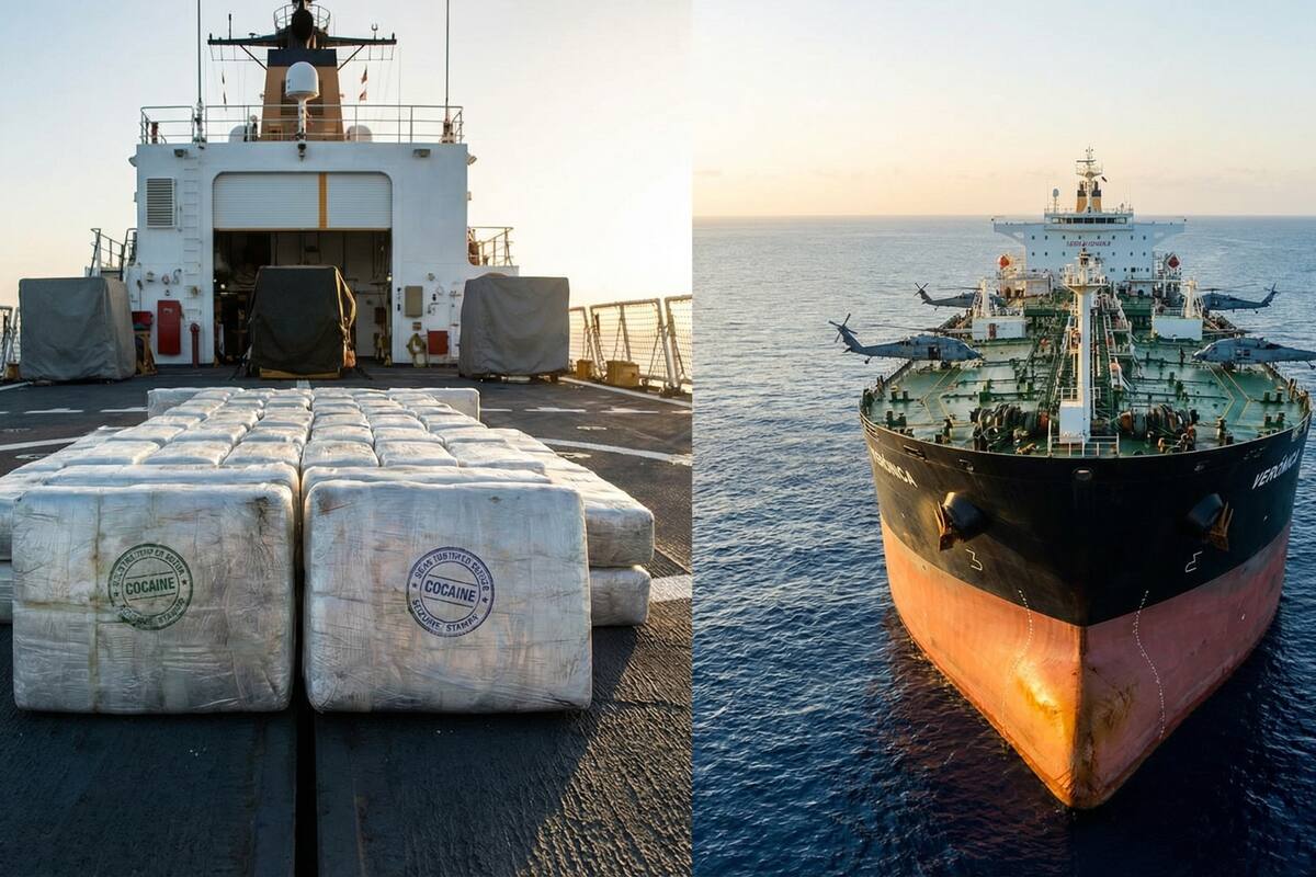 La Guardia Costera de Estados Unidos aseguró más de mil kilos de estupefacientes y un arma de fuego tras interceptar una lancha rápida en el Caribe, en una maniobra que coincide con la toma del petrolero Verónica y el inicio de la comercialización de crudo venezolano por 2,000 millones de dólares
