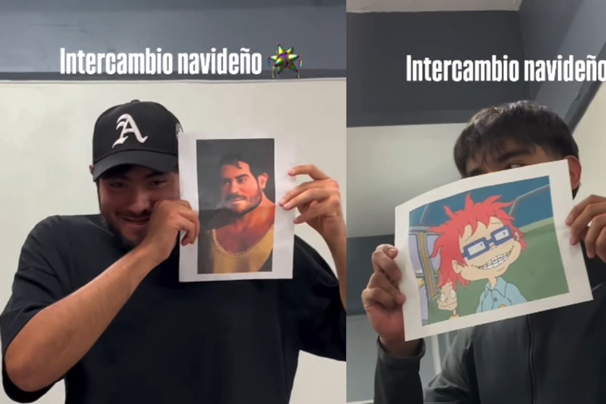 Intercambio navideño con fotos de personajes idénticos a los participantes causa sensación en redes