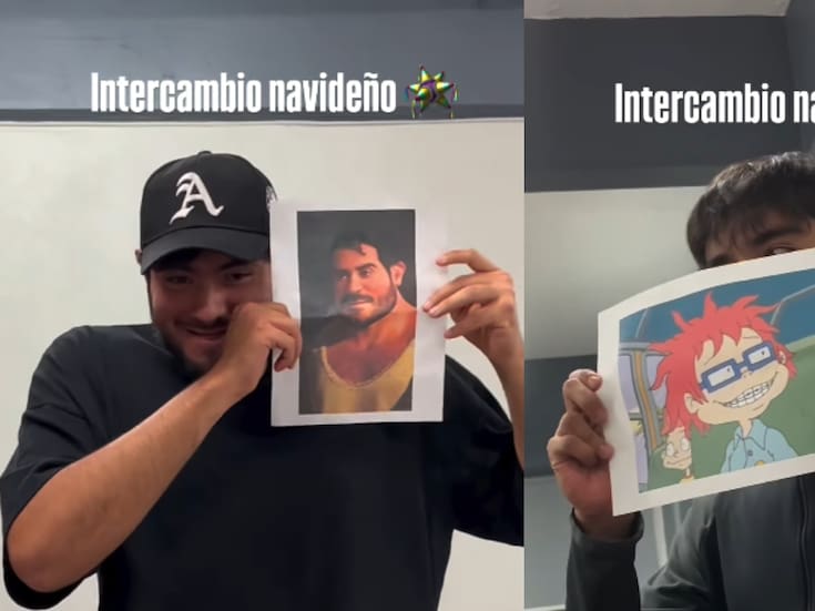 Intercambio navideño con fotos de personajes idénticos a los participantes causa sensación en redes