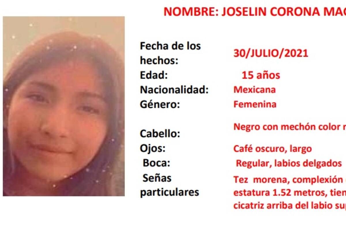 Alerta Amber: Buscan a Joselin Corona Magaña
