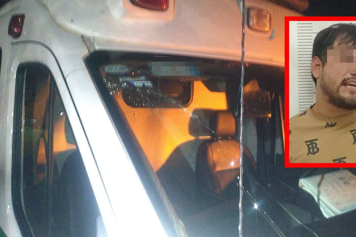 Daña unidad del IMSS y es detenido