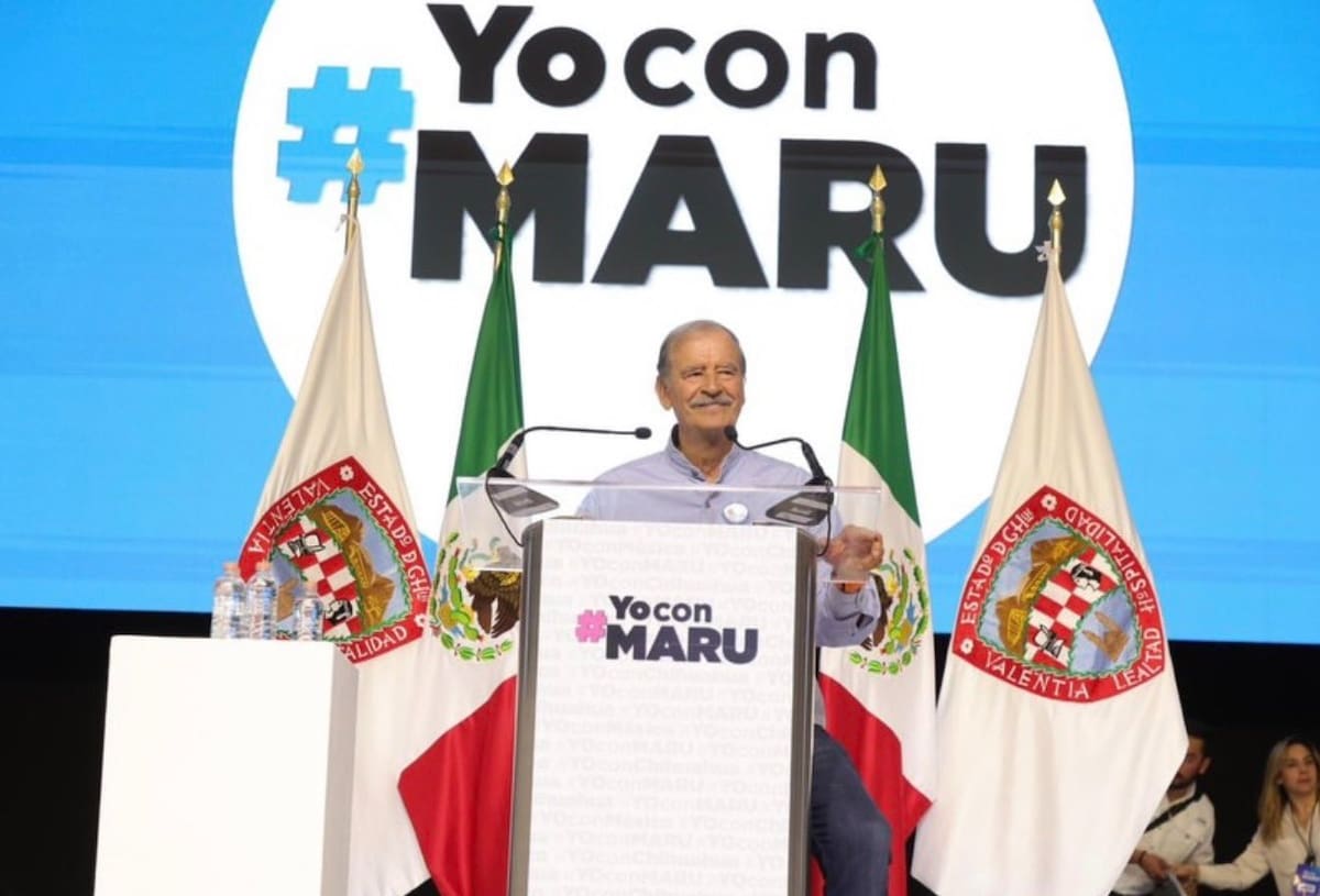 El expresidente Vicente Fox (2000-2006) asistió al mitin en apoyo a la gobernadora de Chihuahua, Maru Campos. | Crédito: X @VicenteFoxQue