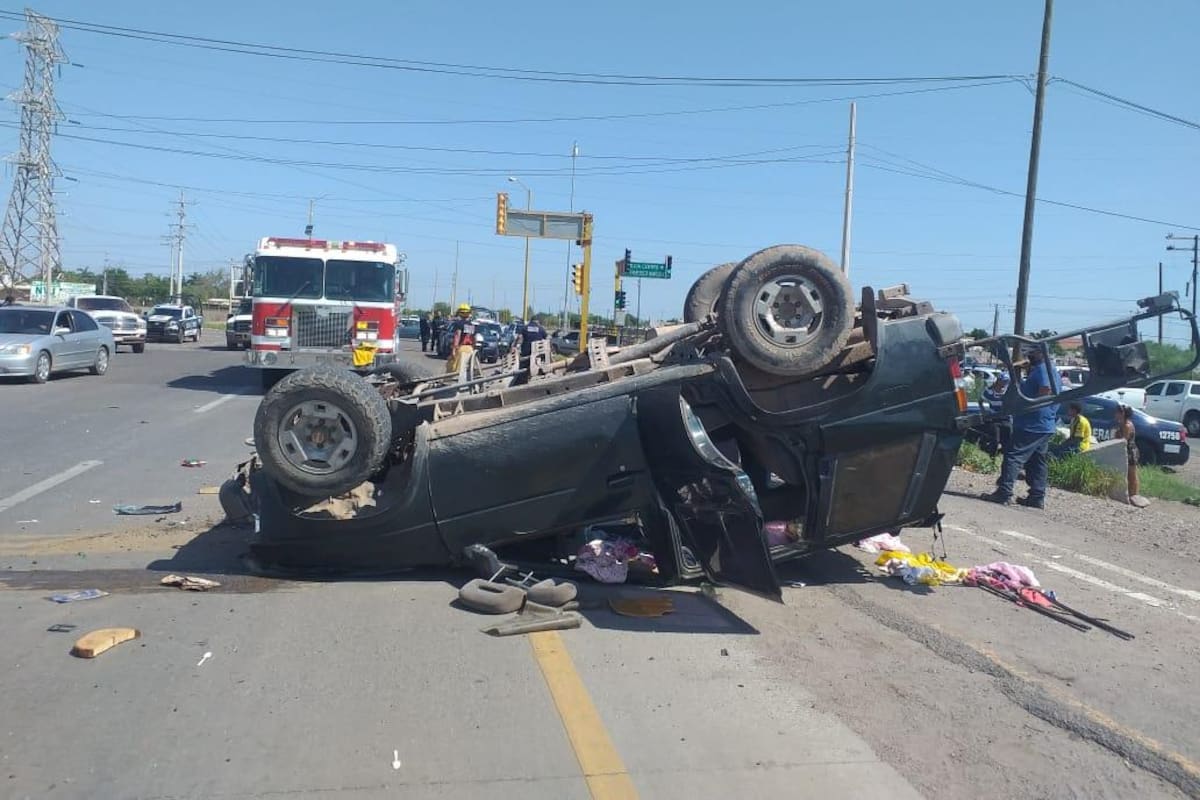 Deja choque en Navojoa, 7 lesionados, 3 son menores de edad