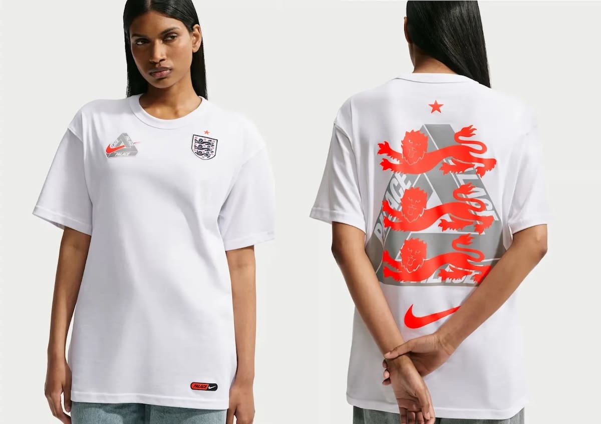Camiseta blanca de Inglatrra Palace x Nike
