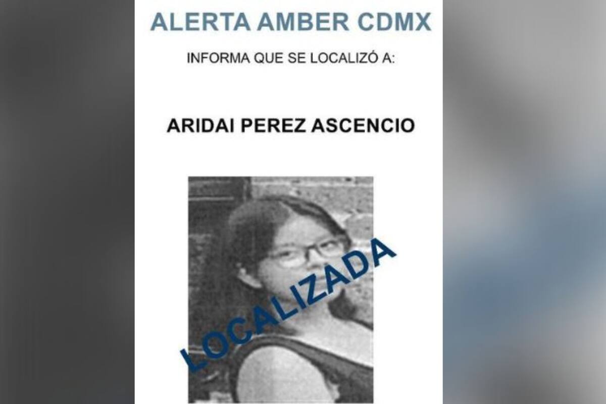 CDMX: Localizan sana y salva a Aridai Pérez, adolescente de 13 años