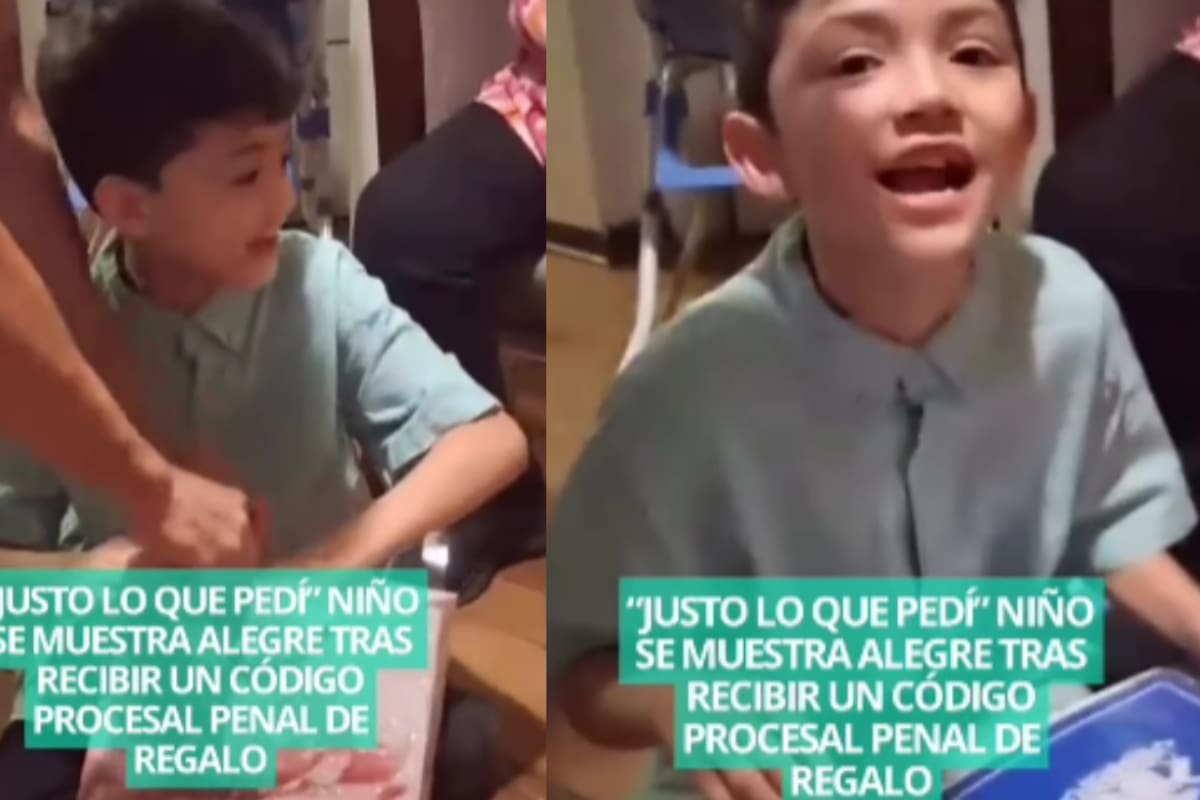 “¡Pero por mis ostias el Código Procesal Penal!”: niño recibe un Código Procesal Penal de regalo y se vuelve viral