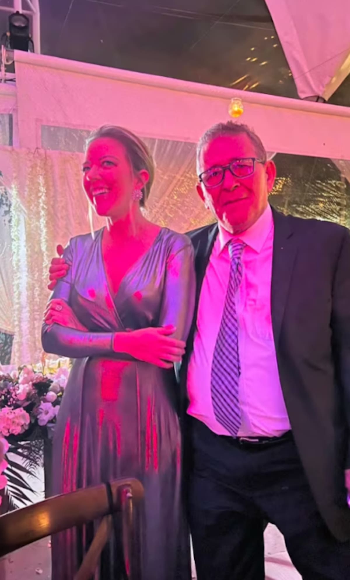 Fernanda Castillo y su papá.