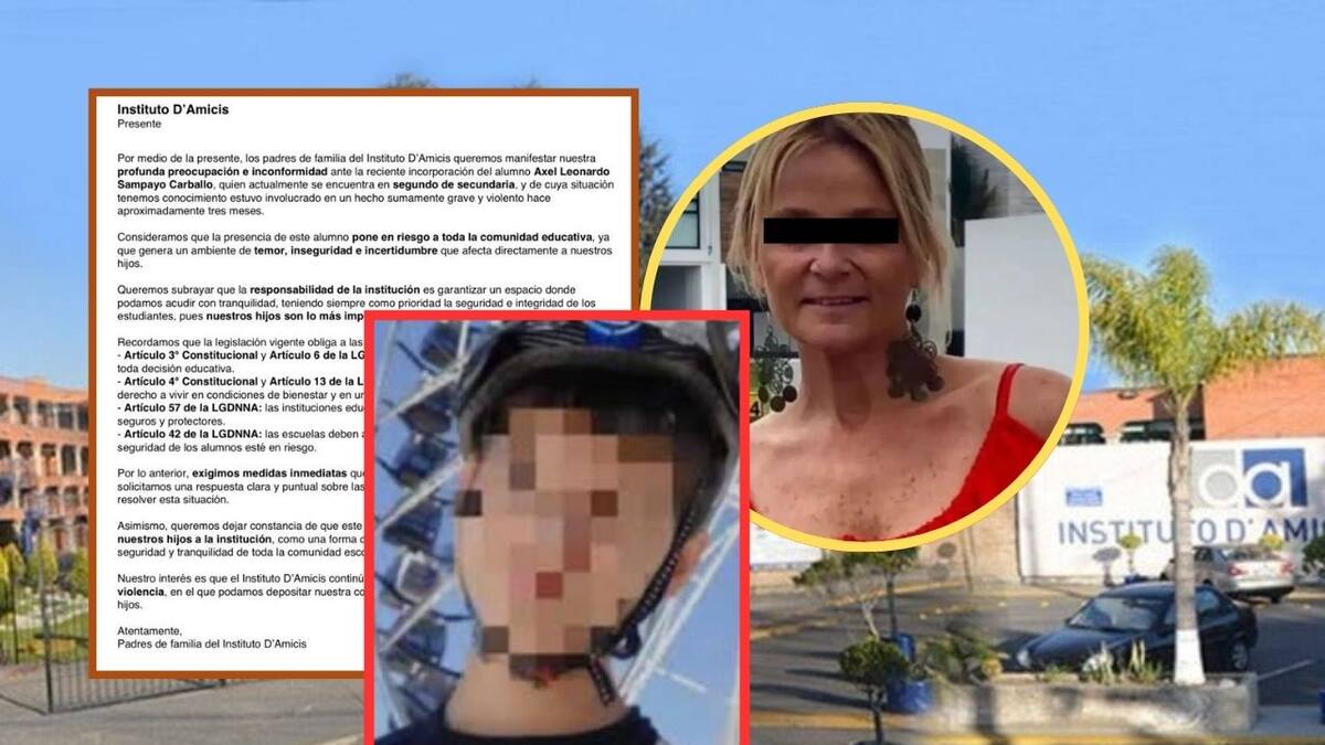 Protesta de padres en Instituto D’Amicis de Puebla por incorporación de alumno vinculado a homicidio de la maestra argentina Natalia Andrade