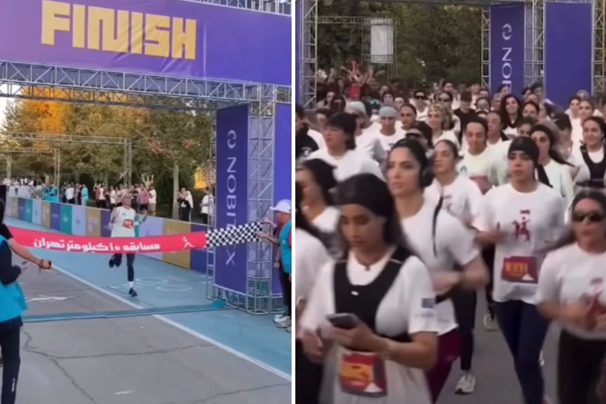 Mujeres corren sin velo en Teherán y desafían la ley del hiyab obligatorio en Irán en una carrera de 10 kilómetros que recuerda a las protestas “Mujer, Vida, Libertad” de 2022