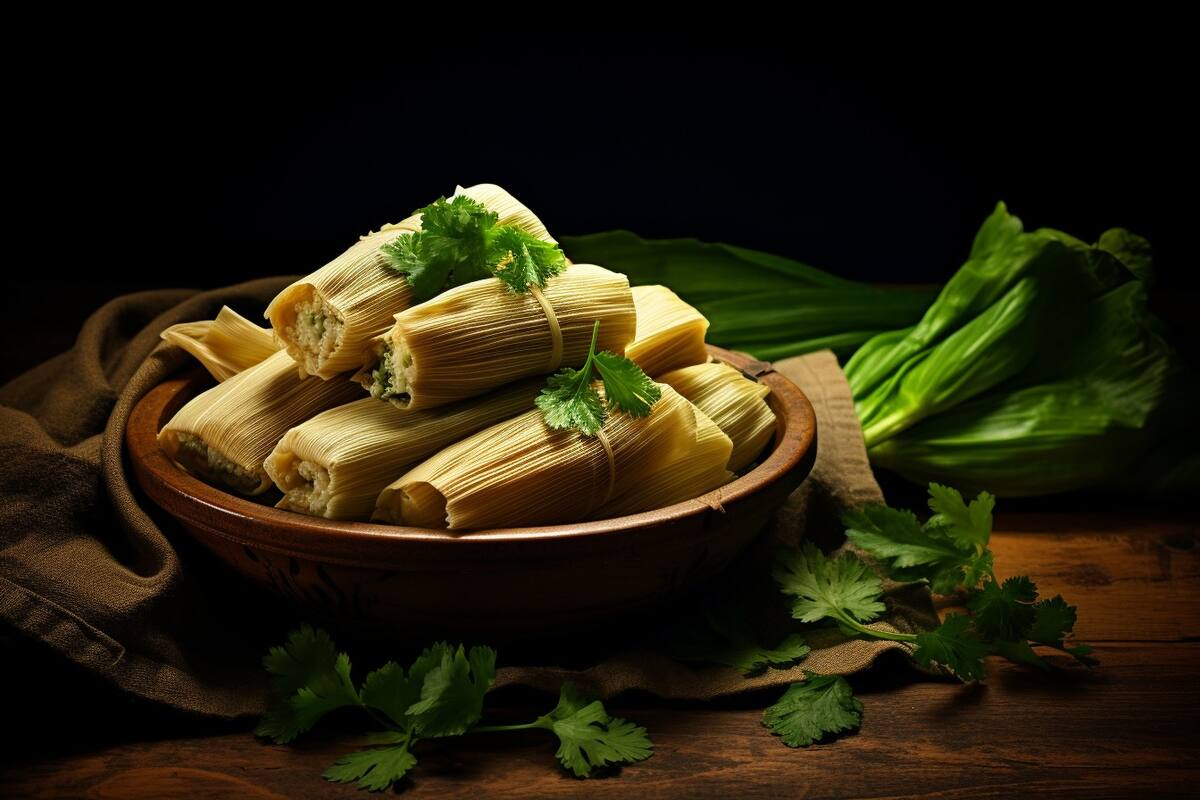 Tamales rellenos de champiñones, espinacas y calabacitas: ¡nutritivos y deliciosos!