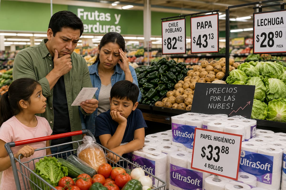 Familias mexicanas necesitan más de 10,400 pesos al mes solo para comida y Anpec advierte riesgo de estanflación en México