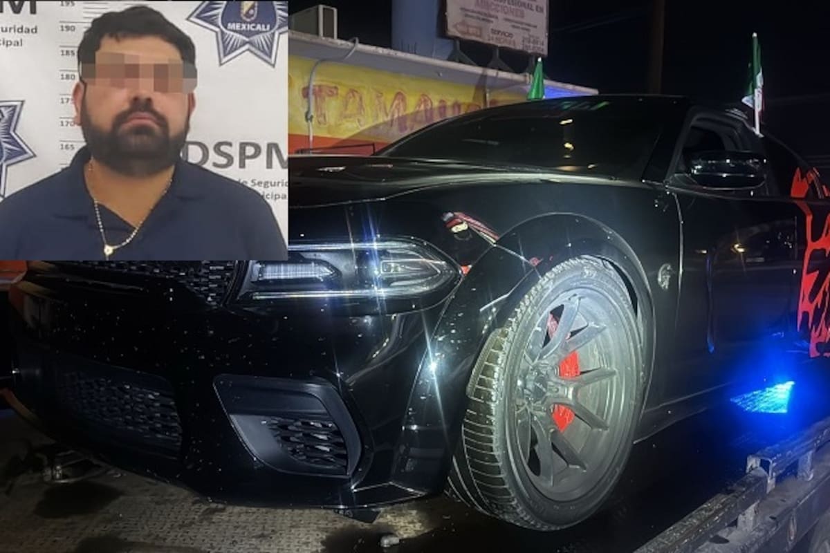 Carreras clandestinas terminan con conductor detenido tras chocar una patrulla