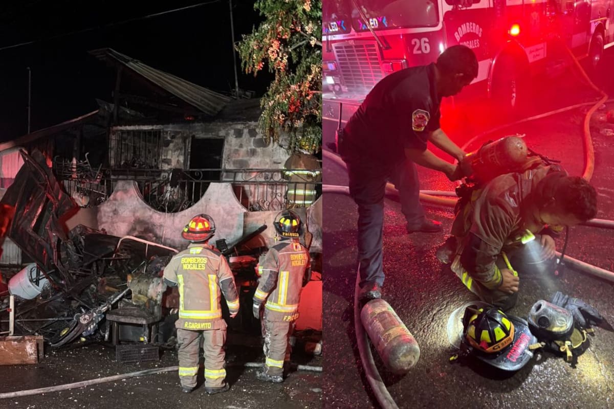 Incendio provoca pérdidas totales a domicilio en Nogales