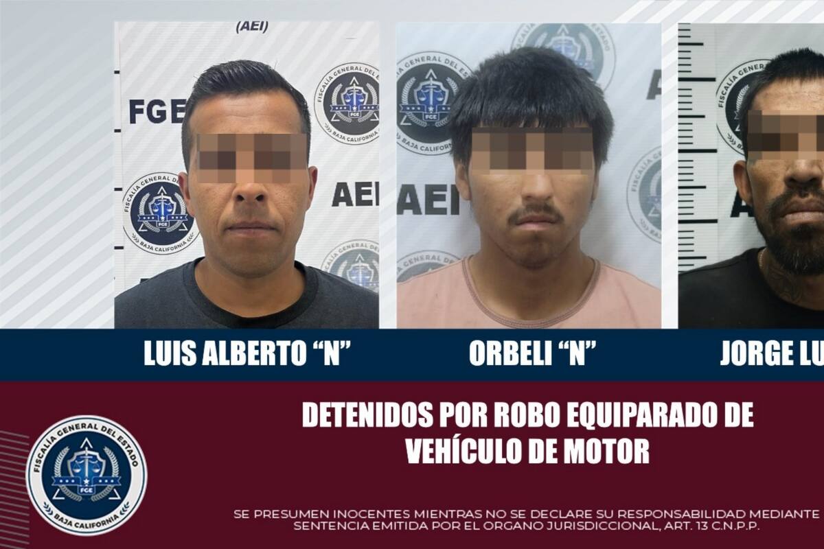 Policiaca Tijuana: detienen a tres por robo de vehículo