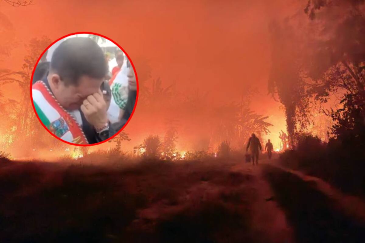 Alcalde boliviano se conmueve hasta las lágrimas por incendios que arrasaron con el 60% de su municipio: “El cambio climático es real"