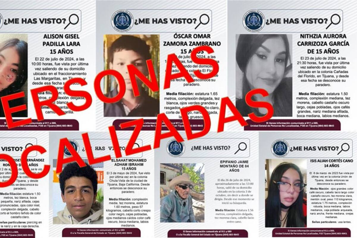 FGE localiza a nueve personas reportadas como desaparecidas