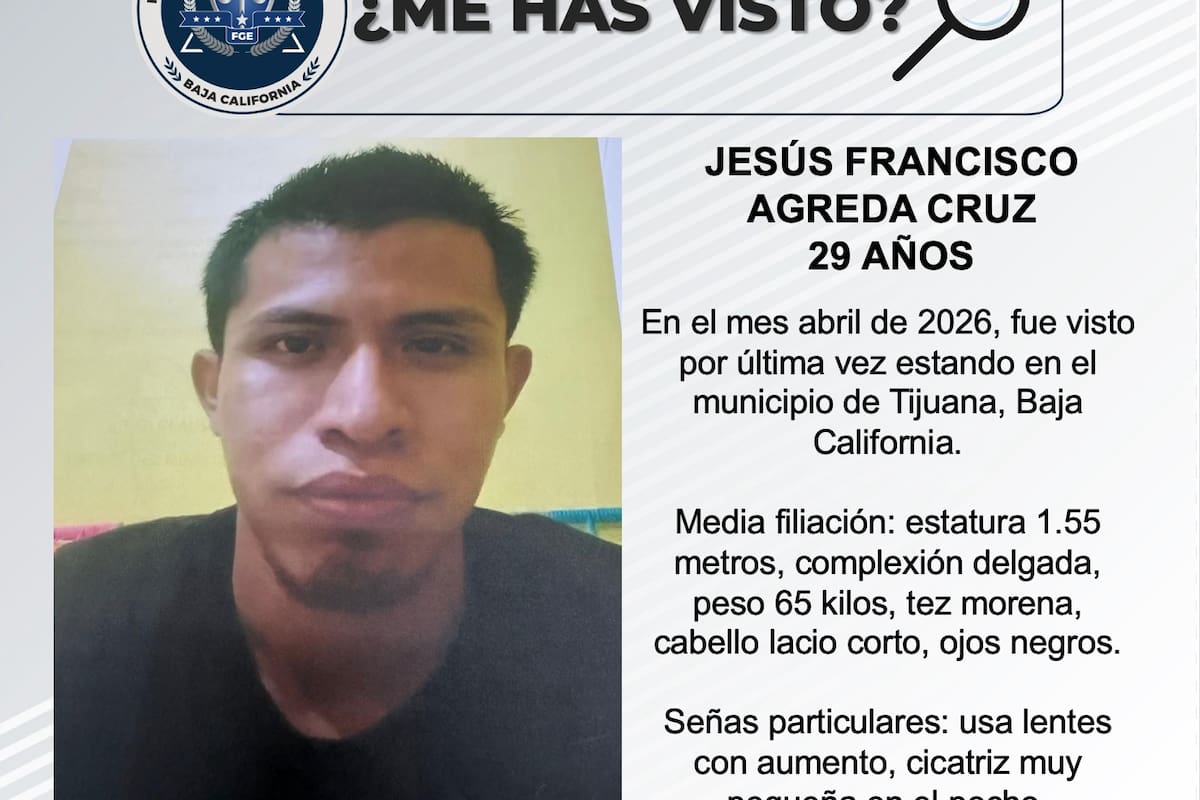 Se busca Jesús Francisco Agreda Cruz de 29 años