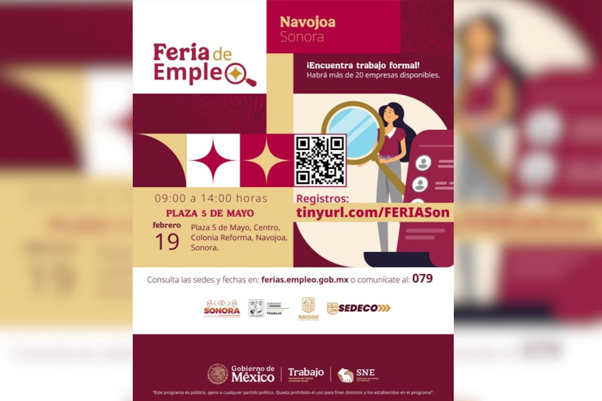 Feria del Empleo en Navojoa: Más de 20 empresas ofrecerán 400 vacantes este jueves