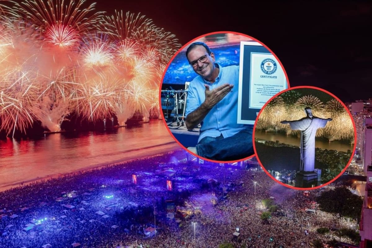Río de Janeiro recibe el título de Guinness World Records como el mayor festejo de fin de año, con 2.5 millones de personas celebrando en Copacabana