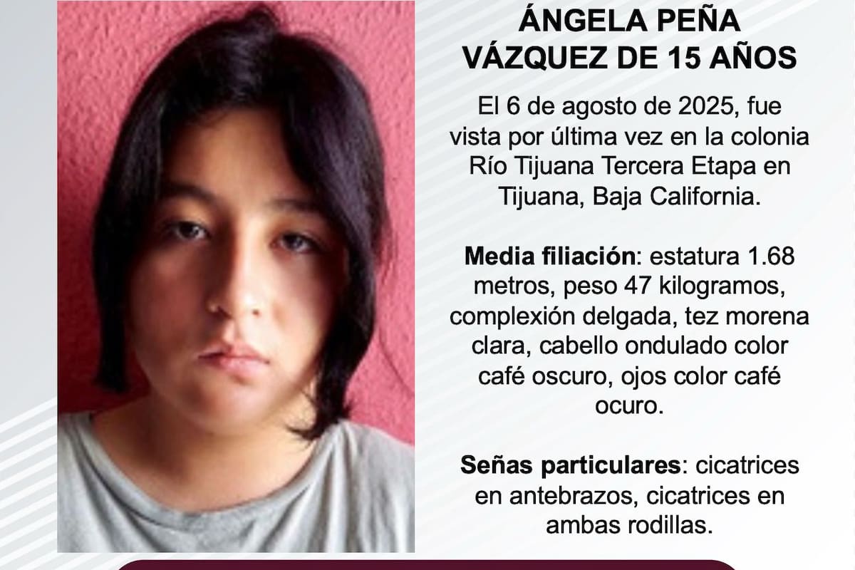 Se busca a Ángela Peña Vázquez de 15 años
