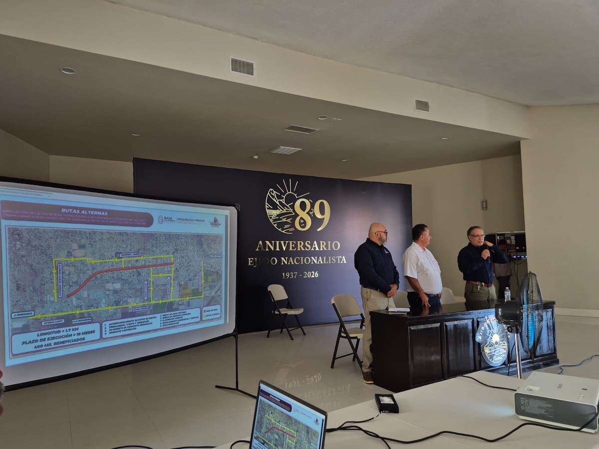 Autoridades presentaron el plan de renovación del Bulevar Maneadero, cuyos trabajos comenzarán el 14 de septiembre y tendrán una duración estimada de 10 meses. Foto: Cortesía