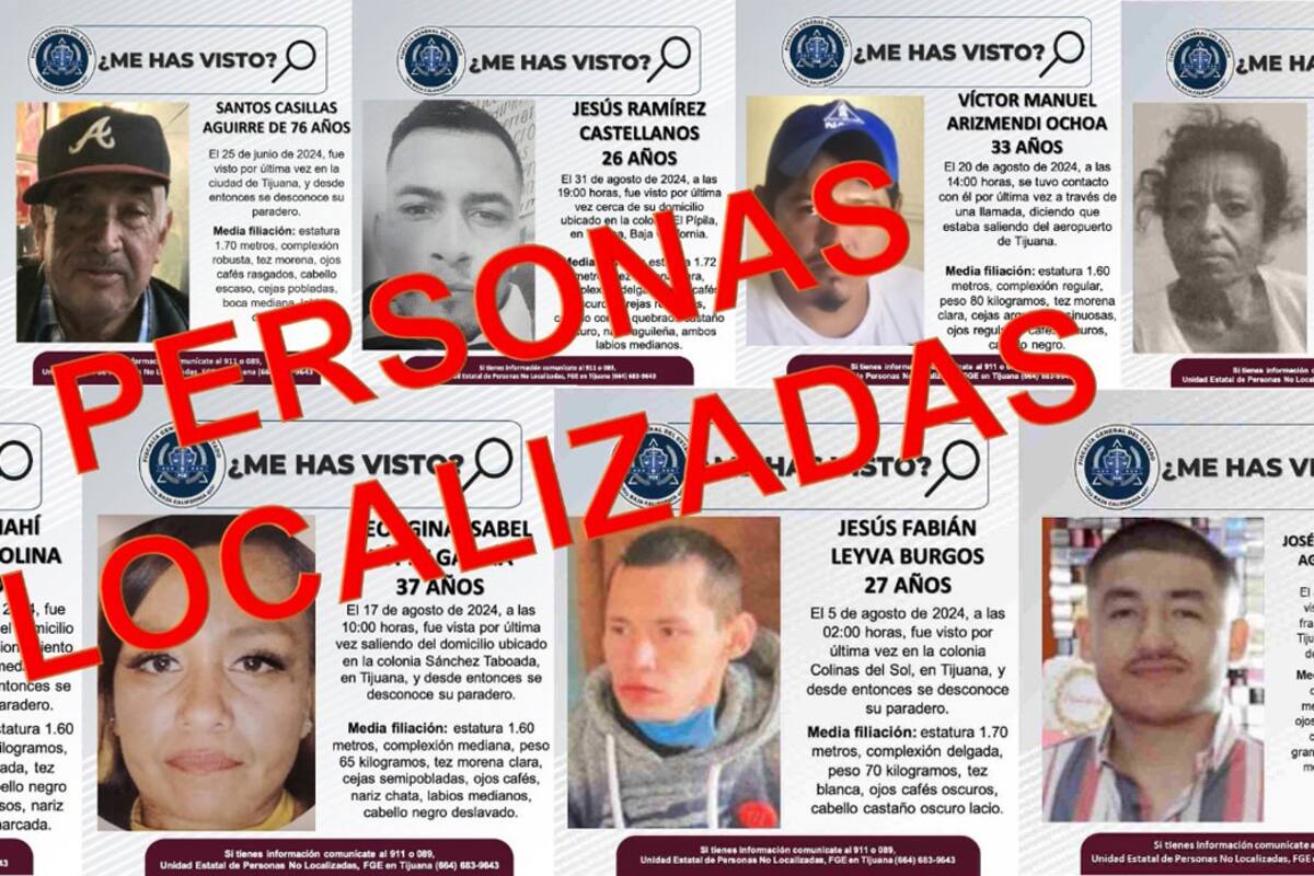 FGE localiza a nueve personas reportadas como desaparecidas