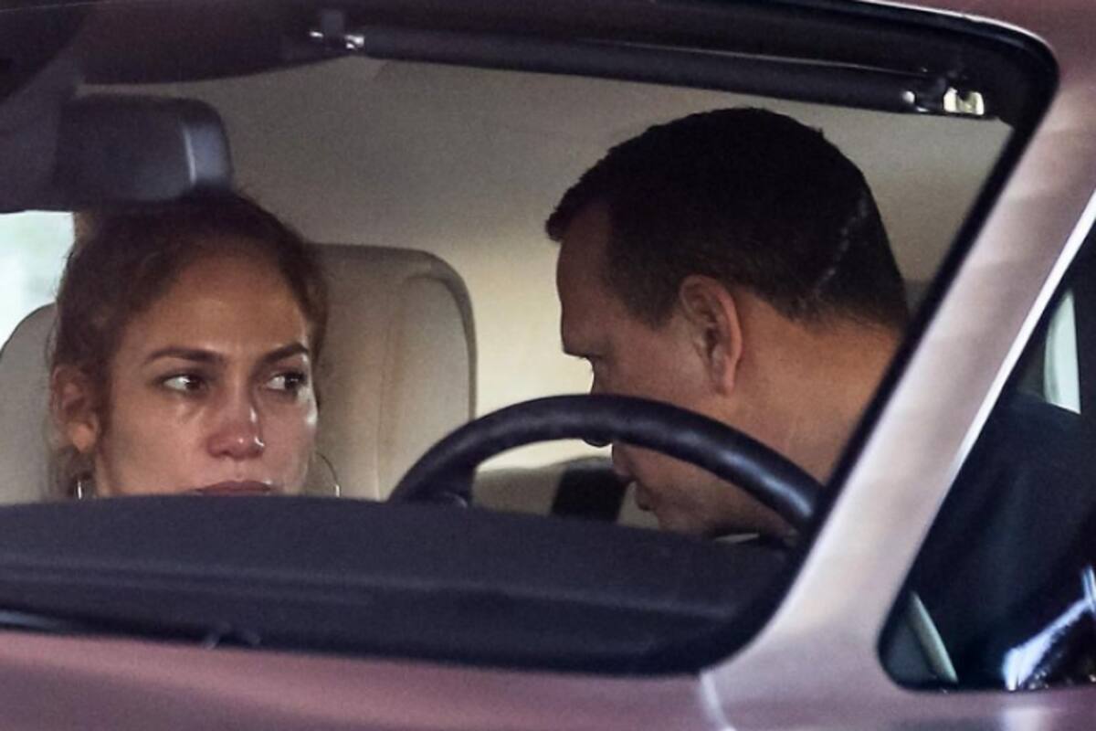 Entre lágrimas, filtran imágenes de JLo en plena discusión con Alex Rodríguez