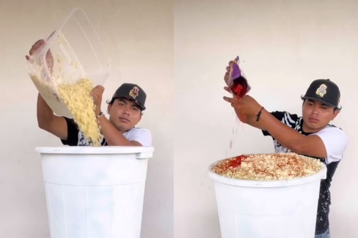 Viral: Prepara vaso de esquites gigante, comparte el tutorial