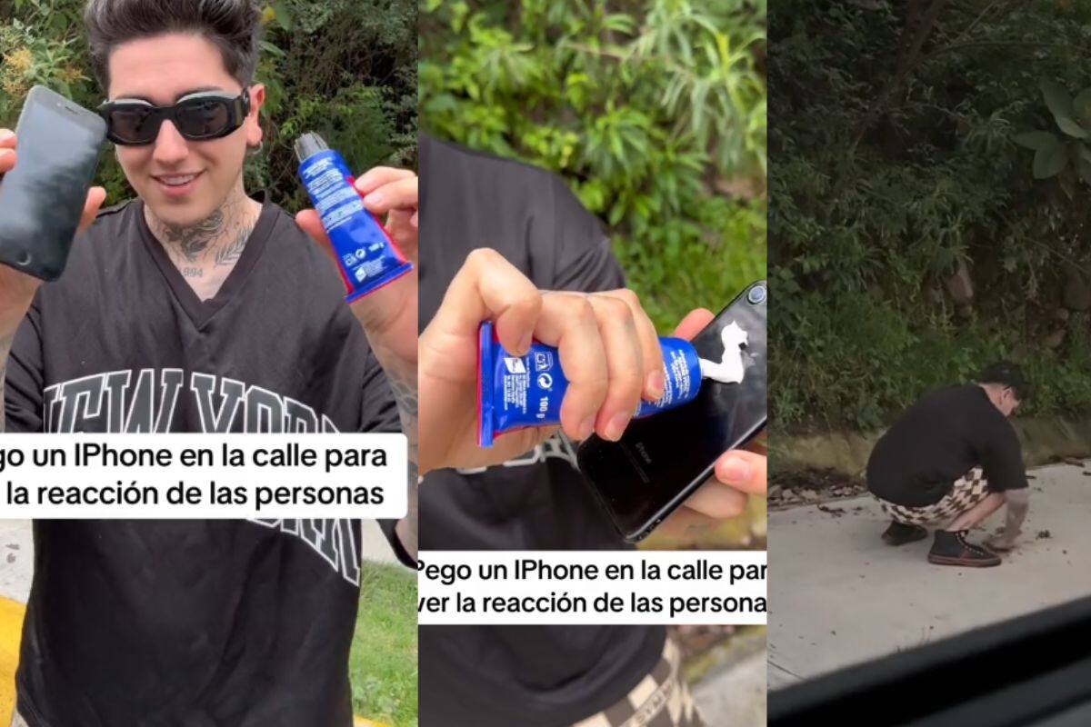 Influencer pega un iPhone al suelo para ver la reacción de las personas