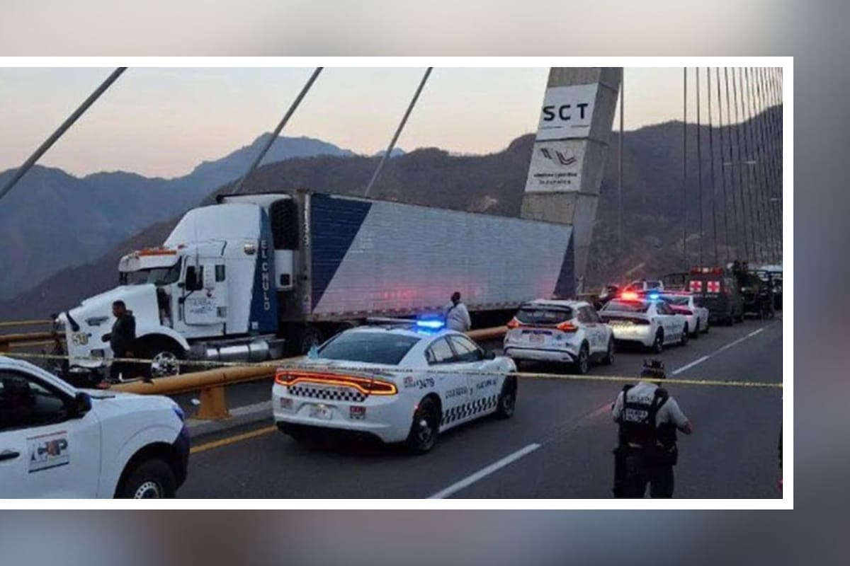 Tráiler sin frenos arrolla a policías y deja tres muertos en la autopista Mazatlán-Durango