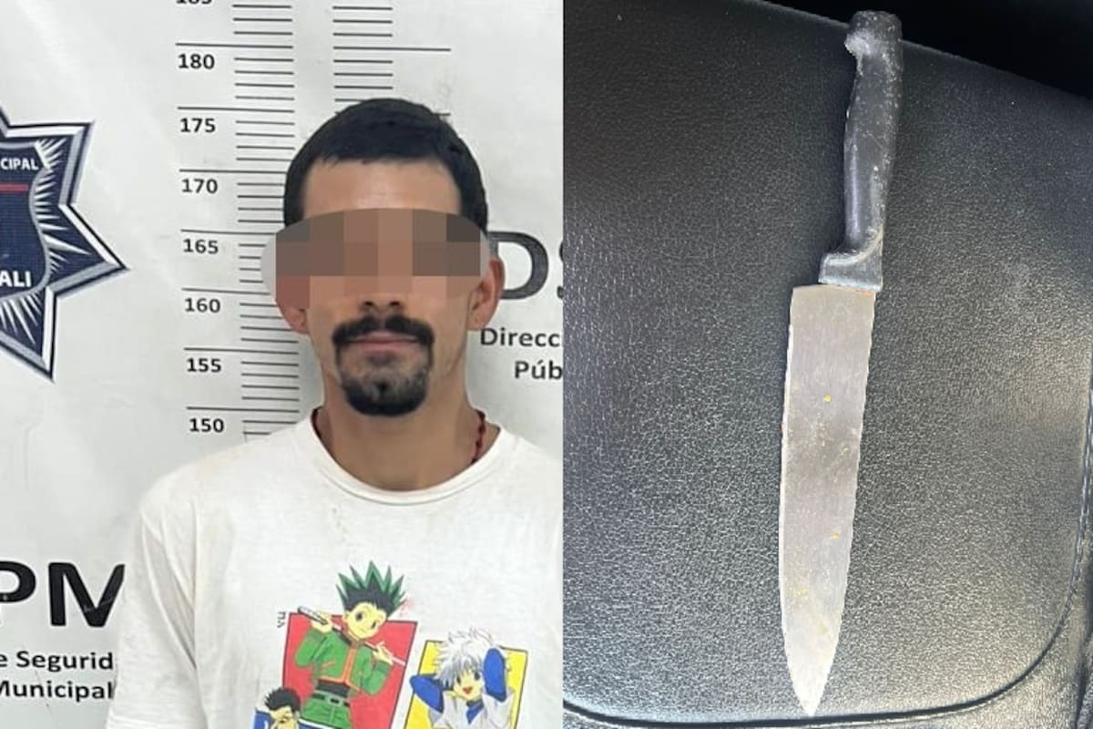 Lo detienen tras amenazar con cuchillo a un hombre para robarle 70 pesos y un celular