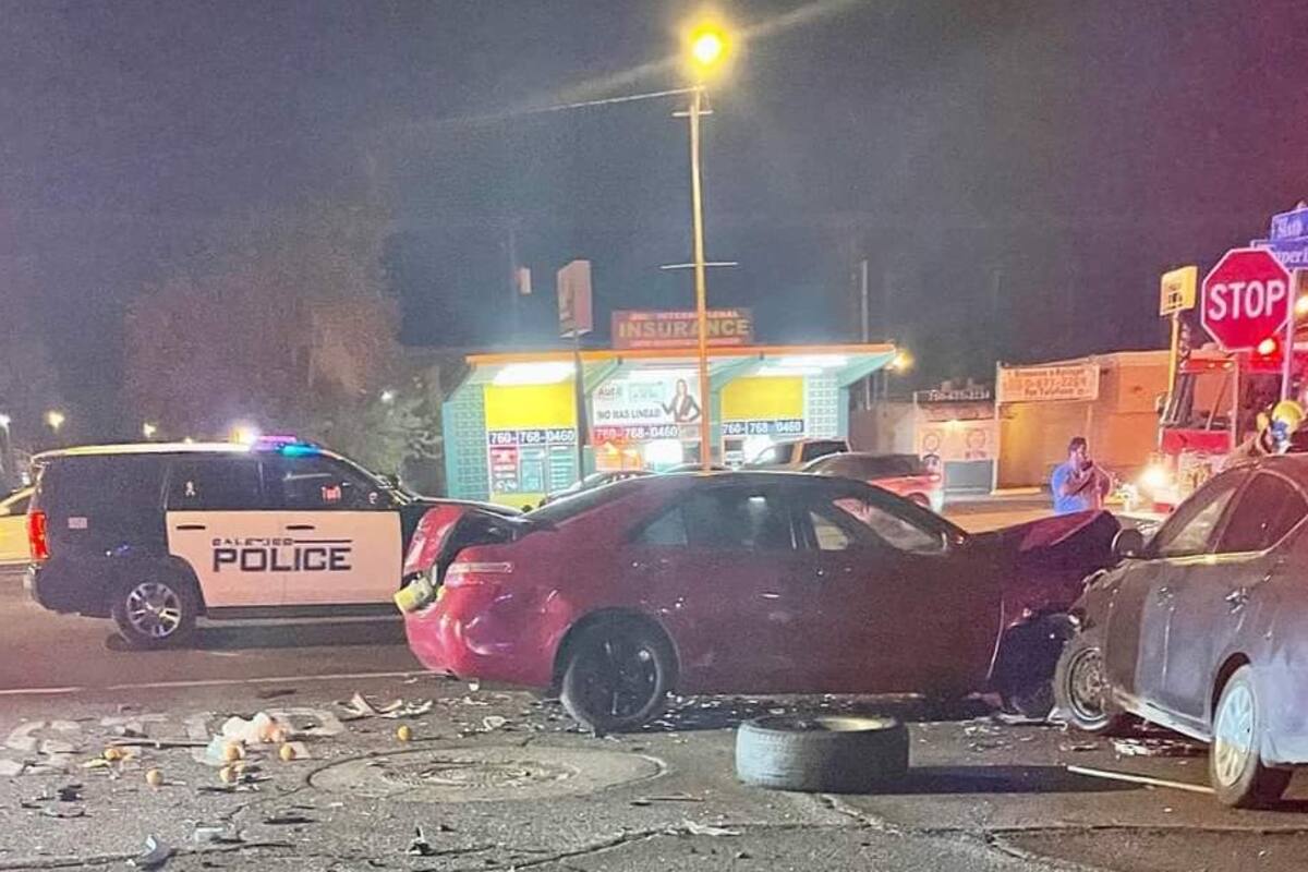 Persecución de la Patrulla Fronteriza termina en choque en Calexico