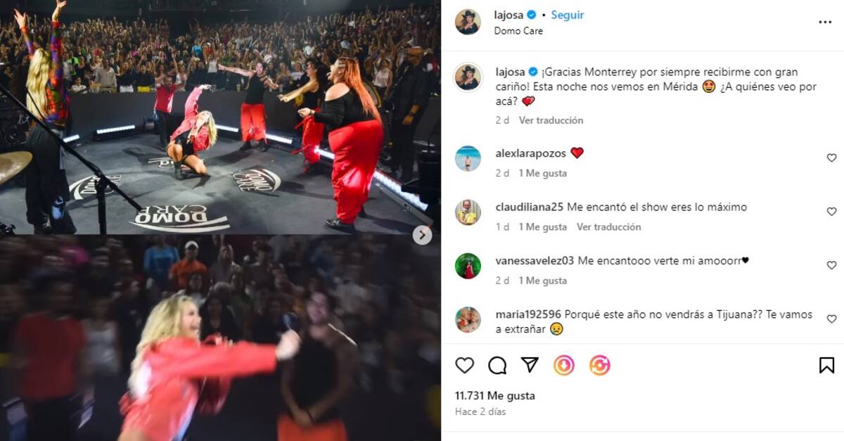 Concierto de María José / Redes Sociales: @lajosa