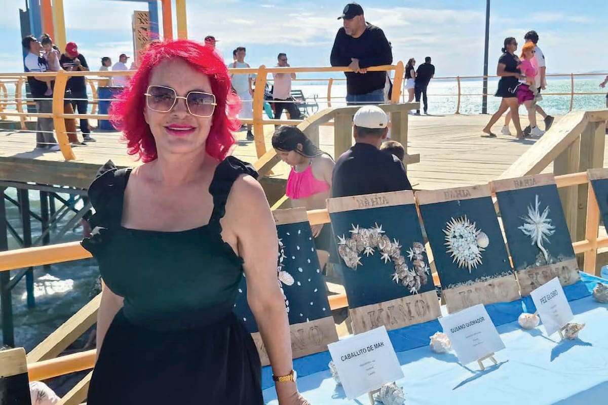 Irene Urías transforma conchas en arte y apoya a pescadores de Bahía de Kino