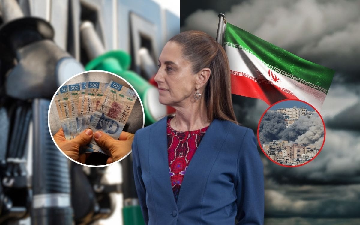 Gobierno de México analiza disminuir el IEPS a las gasolinas ante el alza del petróleo Brent a 84 dólares por el conflicto en Medio Oriente, con el objetivo de evitar que el encarecimiento internacional impacte el precio que pagan los consumidores. | Crédito: Presidencia/AP/Canva