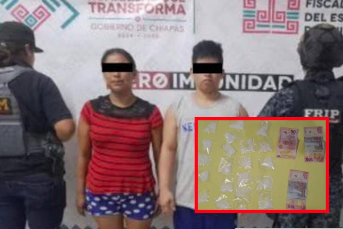 Cae pareja con droga en Chiapas; les aseguran cristal y dinero en efectivo