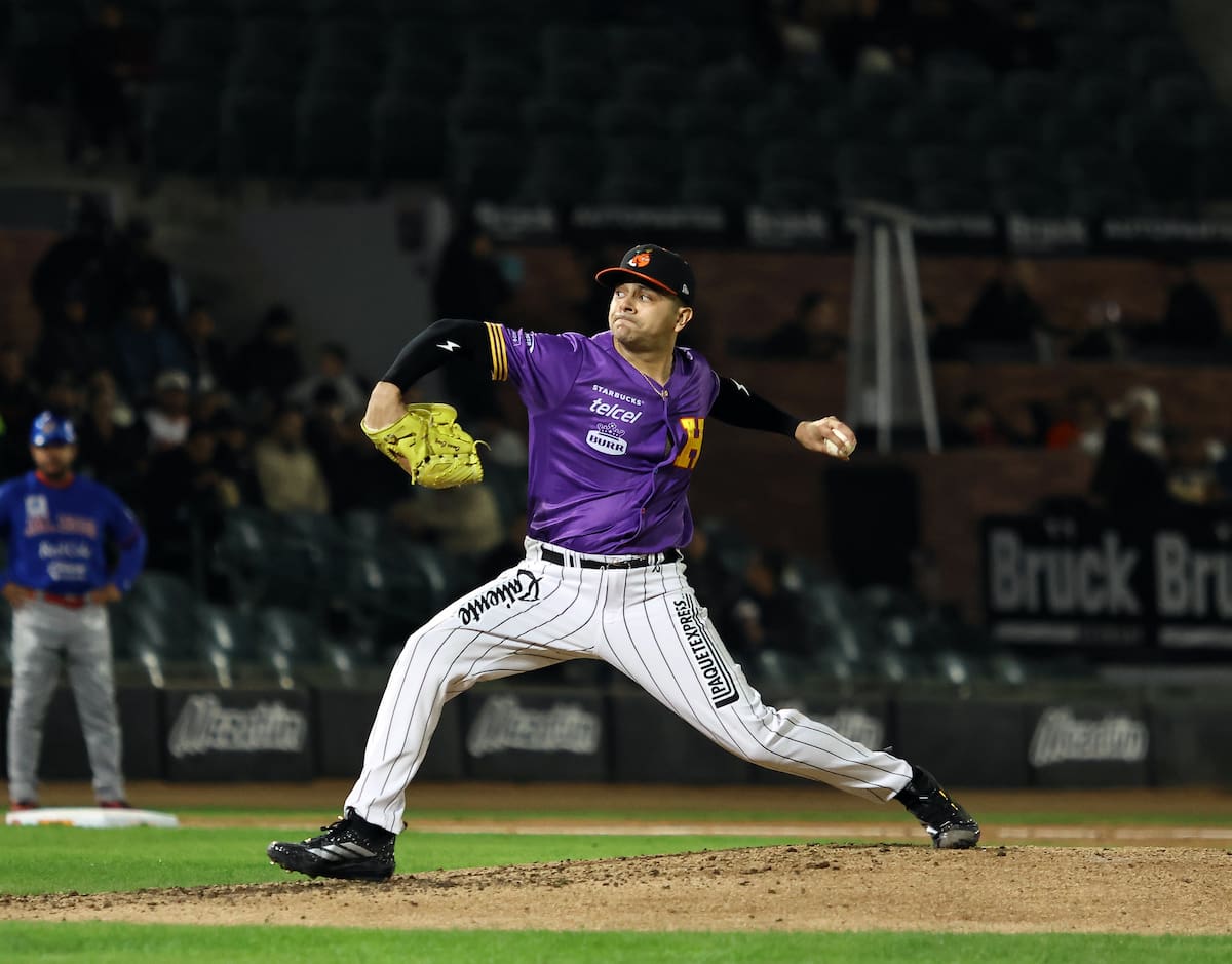 El ligamayorista hermosillense, Omar Cruz, fue el abridor de los Naranjeros. (Foto: Cortesía Club Naranjeros)