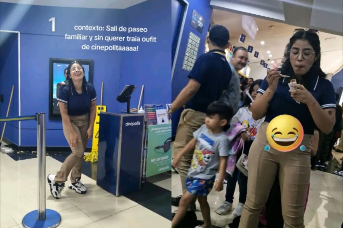 Joven descubre que su atuendo es idéntico al de empleados de Cinépolis durante una salida familiar