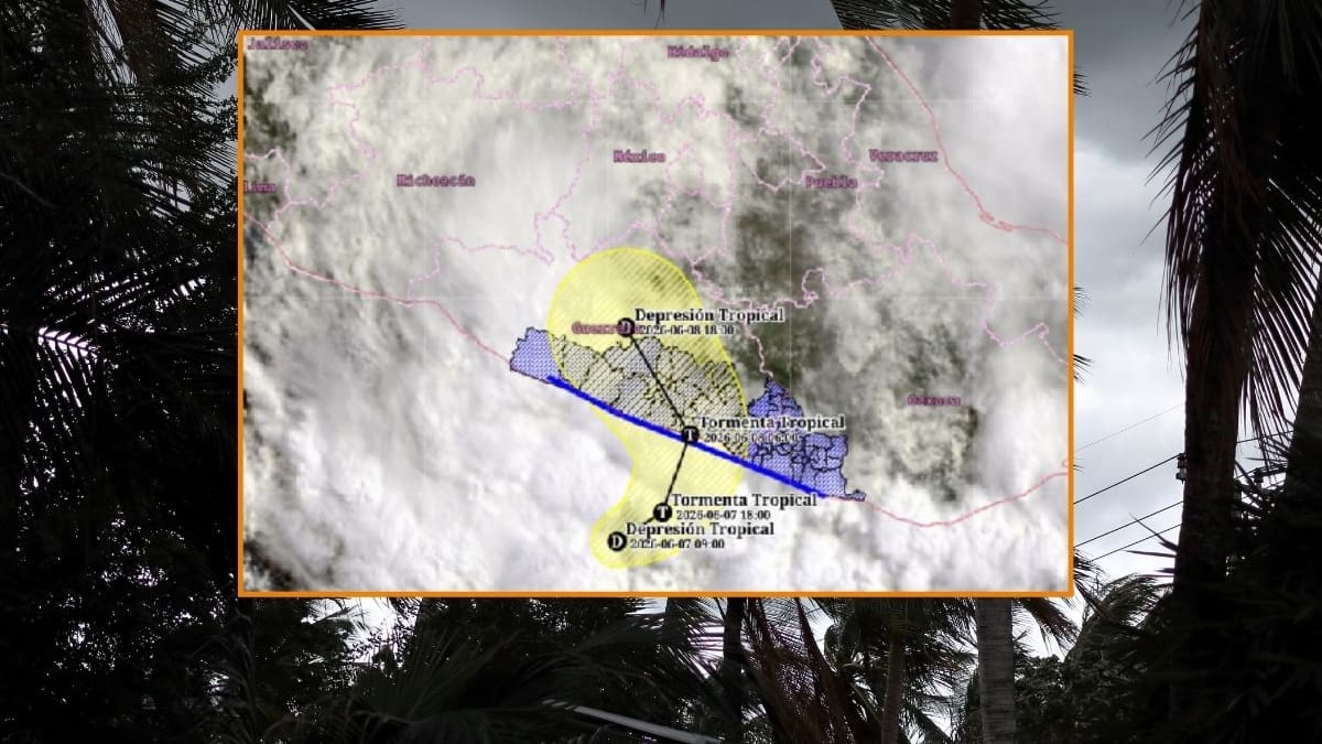 Depresión tropical Dos-E en el Pacífico ya alcanzó el 90% de probabilidad ciclónica y amenaza a Guerrero con lluvias torrenciales de hasta 250 mm: SMN